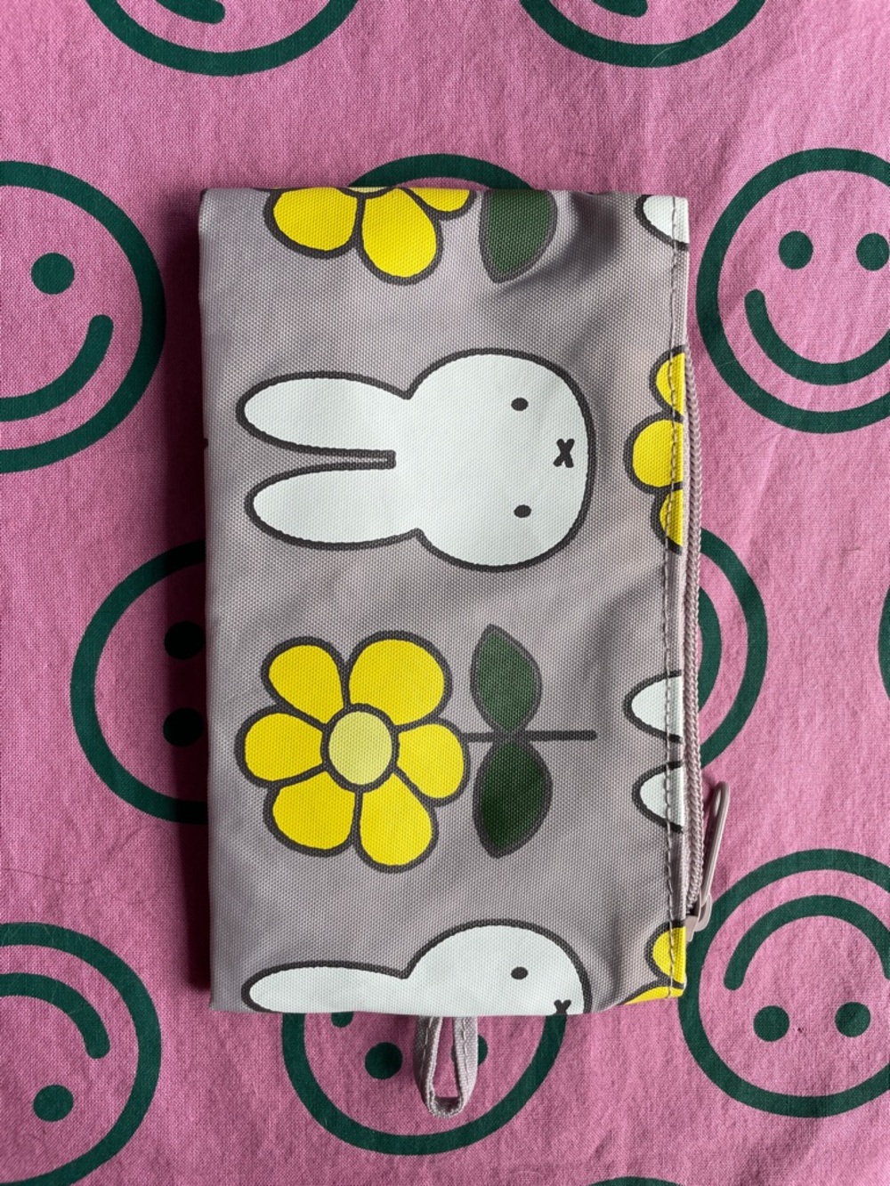 Small Miffy Baggu Go Pouch muave purple yellow gray